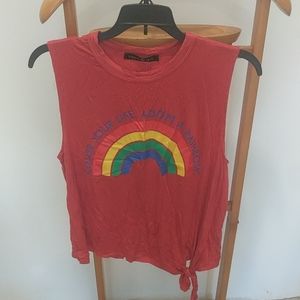 2/$20 HIPPIE CHIC RAINBOW TOP SHIRT LARGE NWD